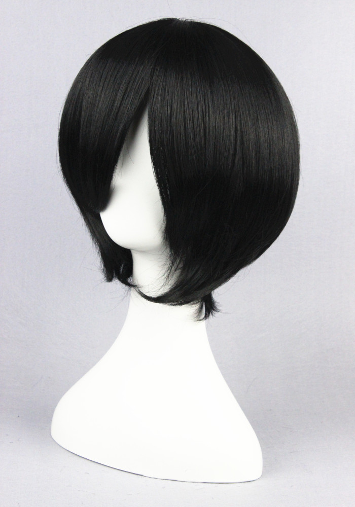 35cm Short Black Axis Powers Aberdeen Synthetic Anime Cosplay Wig CS