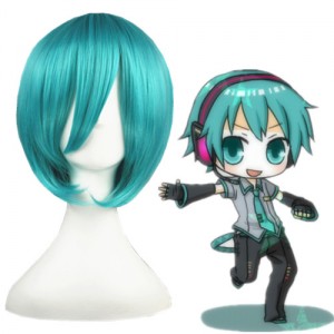 35cm Short Green Vocaloid Mikuo Synthetic Anime Cosplay Wig CS-001F