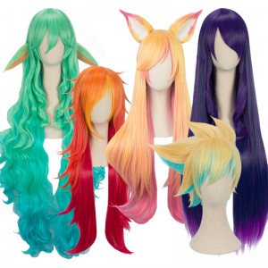 League of Leagends LOL Star Guardian Cosplay Wigs Miss Fortune/Soraka/Syndra/Ahri/Ezreal Wig Anime Cosplay Wigs CS-119