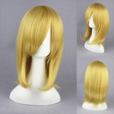 45cm Medium Long Straight Touhou Project Alice Margatroid Light Golden Synthetic Anime Cospay Wig CS-028A