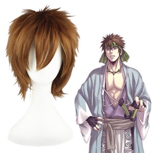 30cm Short Brown Naruto Sabaku no Gaara Syntetic Anime Cosplay Hair Wig CS-014A