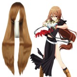 100cm Long Straight Ookami-san to Shichinin no Nakamatachi Ookami Ryoko Wig Brown Anime Cosplay Wig CS-035M