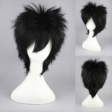 35cm Short Black Naruto Cosplay Uchiha Sasuke Synthetic Anime Cosplay Hair Wig CS-011D