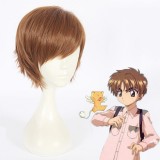 30cm Short Light Brown Card Captor Sakura Cosplay Li Syaoran Wig Synthetic Anime Cosplay Wig CS-360D