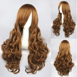 90cm Long Wave Axis Powers Hetalia Elizaveta Hedervary Wig Synthetic Brown Anime Cosplay Wig CS-034C