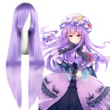 100cm Long Straight Gin Tama Sarutobi Ayame Wig Synthetic Anime Hair Light Purple Cosplay Wig CS-035L