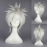 35cm Short White Death Note Nate River Synthetic Anime Cosplay Wig CS-006A