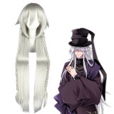 100cm Long Straight Pandora Hearts Alice Wig Synthetic Silver White Anime Cosplay Wig CS-040A