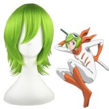 35cm Short Gun Dam Ribbons Almark Synthetic Hair Light Green Cosplay Hair Wig CS-018A