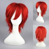 35cm Short Red Katekyo Hitman Reborn Kozato Enma Synthetic Anime Cosplay Hair Wig CS-011B