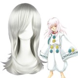 55cm Medium Long Nabari no Ou Kurookano Shijima Silver White Cosplay Hair Wig CS-026A