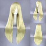 80cm Long Straight Chobits Agatsuma Soub Wig Synthetic Beige Anime Cosplay Wig CS-033B