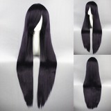 100cm Long Straight Inu Boku Secret Service Shirakiin Ririchiyo Wig Dark Purple Anime Cosplay Wig CS-035N