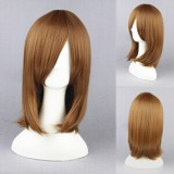 45cm Medium Long Straight Umineko no Nakukoroni Ushiromiya Maria Light Brown Anime Cosplay Wig CS-025B