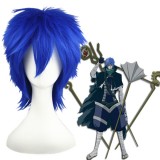 35cm Short Blue Vocaloid Kaito Synthetic Hair Anime Cosplay Wig CS-011A