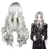 90cm Long Wave Angel Sanctuary Rosiel Wig Synthetic Silver Gray Anime Cosplay Wig CS-034B