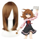 45cm Medium Long Straight Umineko no Nakukoroni Ushiromiya Maria Light Brown Anime Cosplay Wig CS-025B