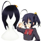 35cm Short Cyuunibyou Demo Koigashitai Takanashi Rikka Wig Purple&Black Mixed Anime Cosplay Wig CS-072A