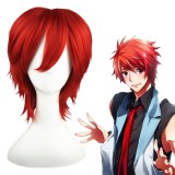 35cm Short Red Katekyo Hitman Reborn Kozato Enma Synthetic Anime Cosplay Hair Wig CS-011B