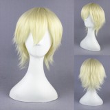 35cm Short Beige DuRaRaRa!!  Kida Masaomi Synthetic Anime Cosplay Hair Wig CS-023A