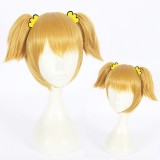 30cm Short Blonde POP Team Epic Popuko Wig Cosplay Synthetic Anime Cosplay Hair Wig+2Ponytails CS-363B