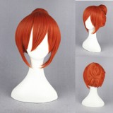 35cm Short Orange Gin Tama Kagura Wig Synthetic Anime Cosplay Hair Wigs CS-051A