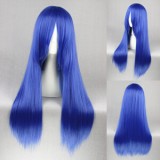 70cm Long Straight Fairy Tail Wendy Marvell Blue Synthetic Anime Cosplay Wigs CS-029A