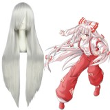 100cm Long Straight Vocaloid Haku Wig Synthetic Hair Silver Gray Anime Cosplay Wigs CS-035W