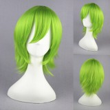 35cm Short Gun Dam Ribbons Almark Synthetic Hair Light Green Cosplay Hair Wig CS-018A