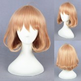 35cm Short Curly Kyokai no Kanata Kuriyama Mirai Wig Light Pink Anime Cosplay Wigs CS-092A