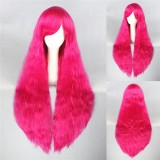 70cm Long Wave Rose Red Wigs for Girls Stnthetic Anime Cosplay Lolita Wig CS-106A