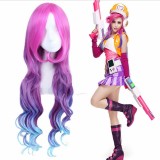 80cm Long Wave Three Colors Mixed League of Legends LOL Miss Fortune Wig Synthetic Anime Cosplay Wigs CS-119B
