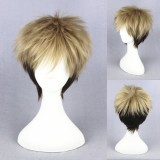 30cm Short Brown Mixed Shingeki no Kyojin Jean Kirstein Wig Synthetic Anime Cosplay Wigs CS-087A