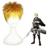 30cm Short Blonde Shingeki no Kyojin Reiner Braun Wig Synthetic Anime Cosplay Wigs CS-121A