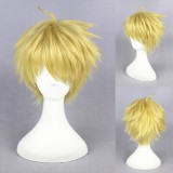 30cm Short Kyokai no Kanata Kanbara Akito Wig Yellow Anime Cosplay Wigs CS-093A