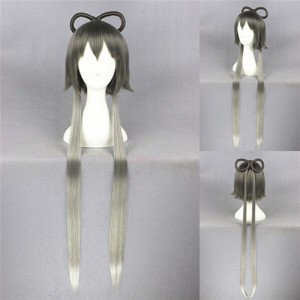 90cm Long Gray Vocaloid Chinglish Wig Synthetic Anime Cosplay Hair Wig CS-155A