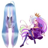 100cm Long Straight Purple&Blue Mixed No Game No Life Shiro Wig Synthetic Anime Cosplay Wig CS-185C