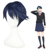 30cm Short Blue Gekkan Shoujo Nozaki Kun-yu Kashima Wig Anime Cosplay Wig CS-213C