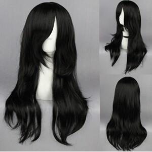 65cm Long Straight Black Naruto Orochimaru Wig Synthetic Anime Cosplay Hair Wigs CS-162A