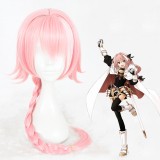 80cm Long Pink Fate/Apocrypha Astolfo Wig Synthetic Heat Resistant Anime Cosplay Hair Wigs CS-345F