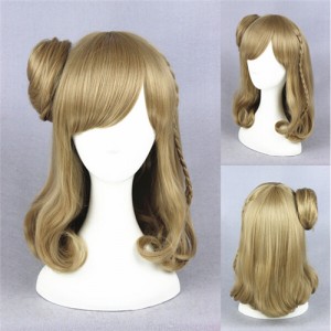 45cm Medium Long Flaxen Amnesia Heroine Wig Synthetic Anime Cosplay Hair Wig CS-153A