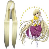 120cm Long Straight Beige Chobits Eruda Wig Synthetic Anime Cosplay Hair Wigs CS-159A