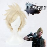 35cm Short Beige Final Fantasy XV Prompto Argentum Wig Synthetic Anime Cosplay Hair Wigs CS-326C