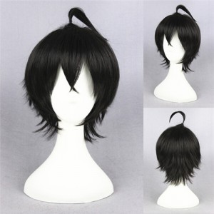 30cm Short Black Orenchi no Furo Jijou Wig Synthetic Anime Cosplay Hair Wig CS-215B