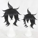 35cm Short Black Straight Black Clover Yuno Wig Synthetic Anime Cosplay Hair Wig CS-346A