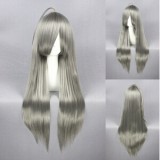 80cm Long Straight Gray Haiyoru! Nyaruani Wig Synthetic Anime Hair Cosplay Wig CS-191A