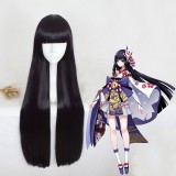 90cm Long Straight Dark Purple Game of Onmyoji Wig Synthetic Party Hair Anime Cosplay Wig CS-315C