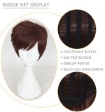 30cm Short Brown Stnthetic Party Hair Wig Heat Resistant Anime Cosplay Lolita Wig CS-320A