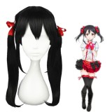 50cm Medium Long Black Love Live! Yazawa Nico Wig Synthetic Anime Cosplay Wig CS-181F