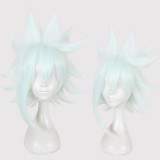 35cm Short Light Green AOTU World Gree Wig Synthetic Anime Costume Cosplay Hair Wigs CS-348C